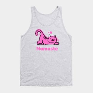 Cat Namaste Stretching Yoga Tank Top